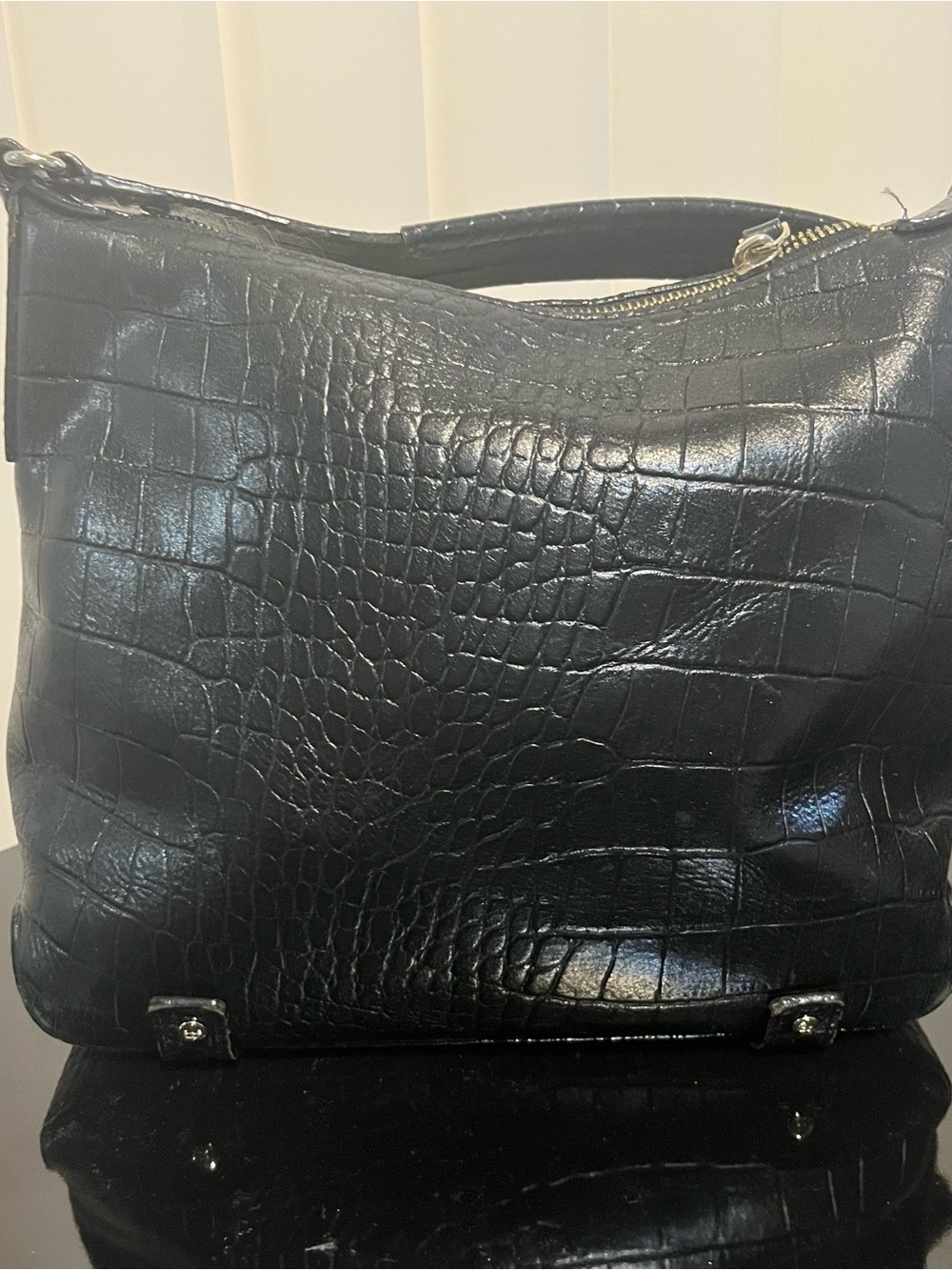 Kate Spade  Croc-Embossed Leather Shoulder Bag - Picture 6 of 9